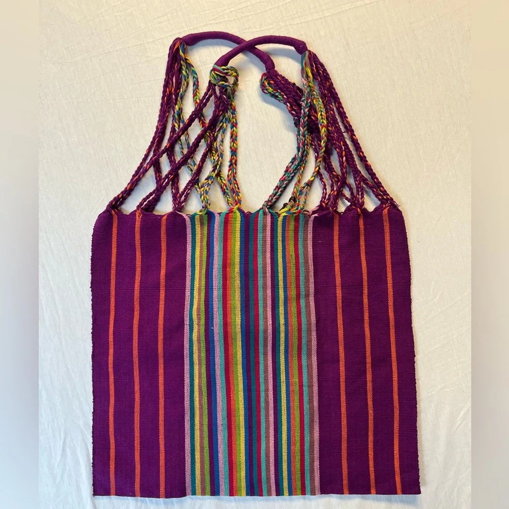 Colorful Striped Tote Bag - Picture 2 of 8